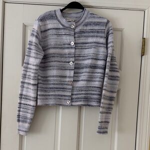 Rachel Zoe Gray Striped Cardigan